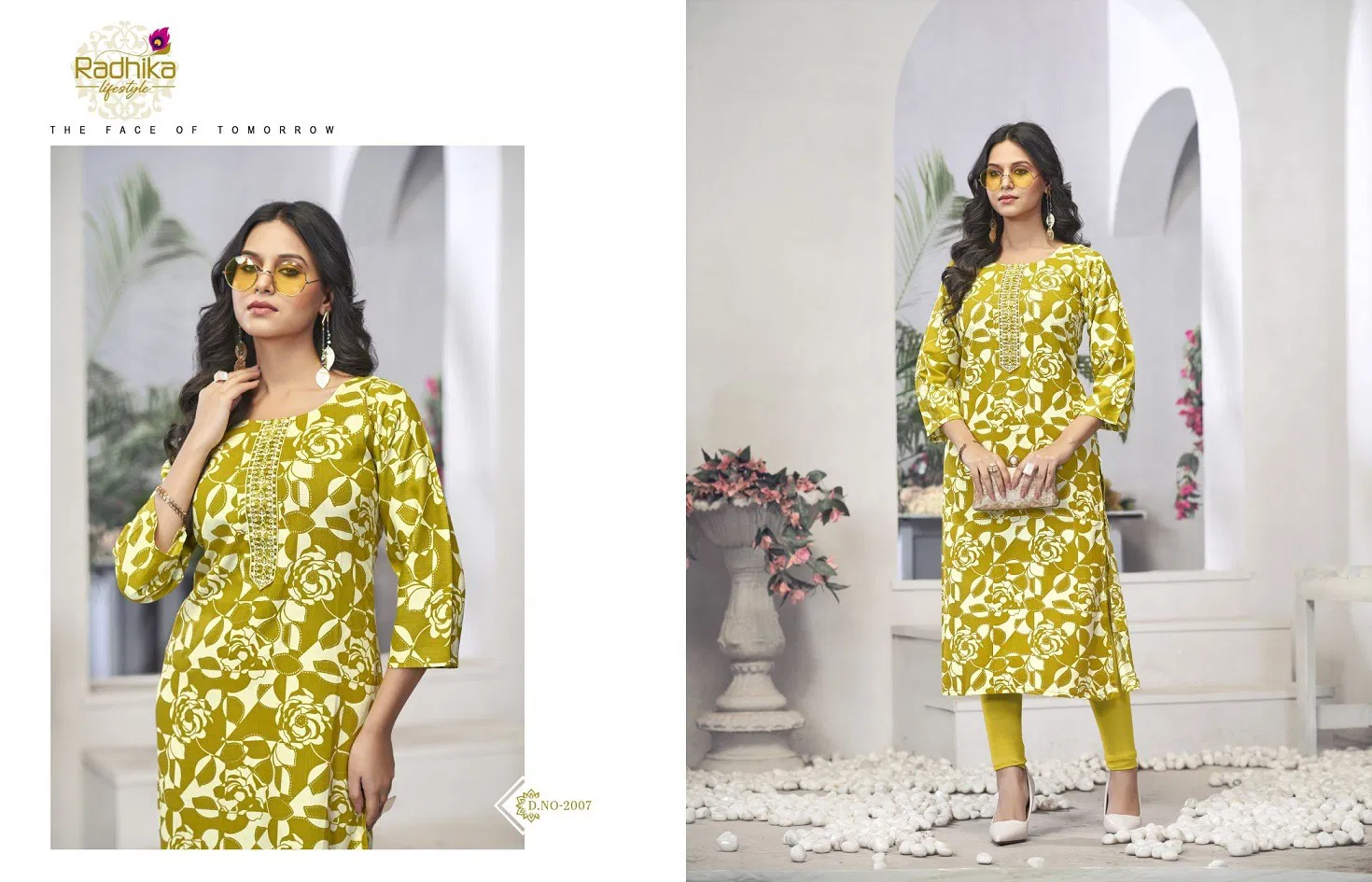 Alisha Vol 2 By Radhika Rayon Printed Embroidery Designer Kurti Online Wholesale